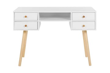 Skrivebord 110 x 55 cm hvid LEVIN - Hvid - Møbler - Borde - Kontorbord - Skrivebord