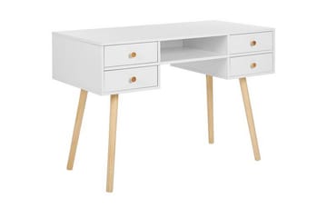 Skrivebord 110 x 55 cm hvid LEVIN - Hvid - Møbler - Borde - Kontorbord - Skrivebord