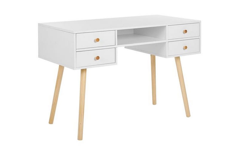 Skrivebord 110 x 55 cm hvid LEVIN - Hvid - Møbler - Borde - Kontorbord - Skrivebord