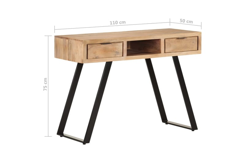 skrivebord 110x50x75 cm massivt akacietræ - Møbler - Borde - Kontorbord - Skrivebord