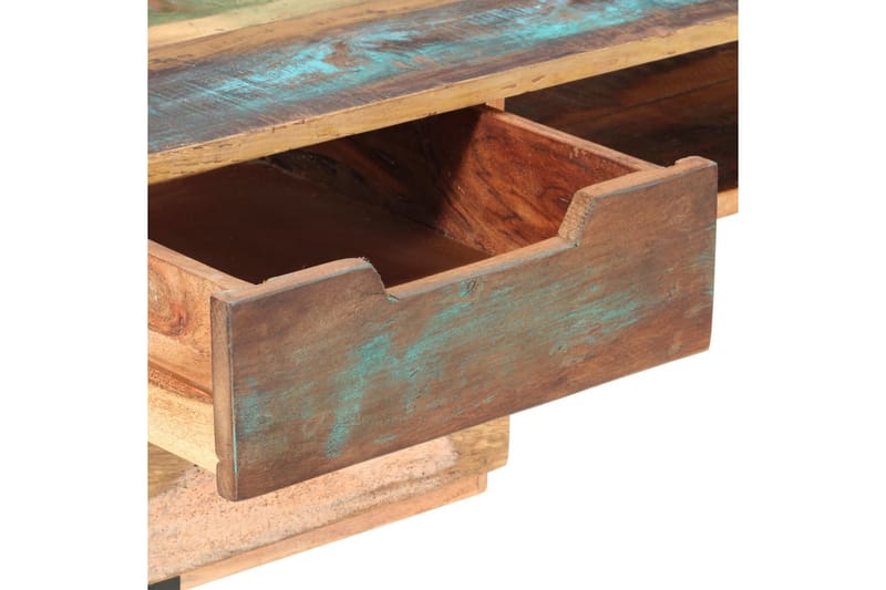 Skrivebord 118X48X75 cm Massivt Genbrugstræ - Flerfarvet - Møbler - Borde - Kontorbord - Skrivebord