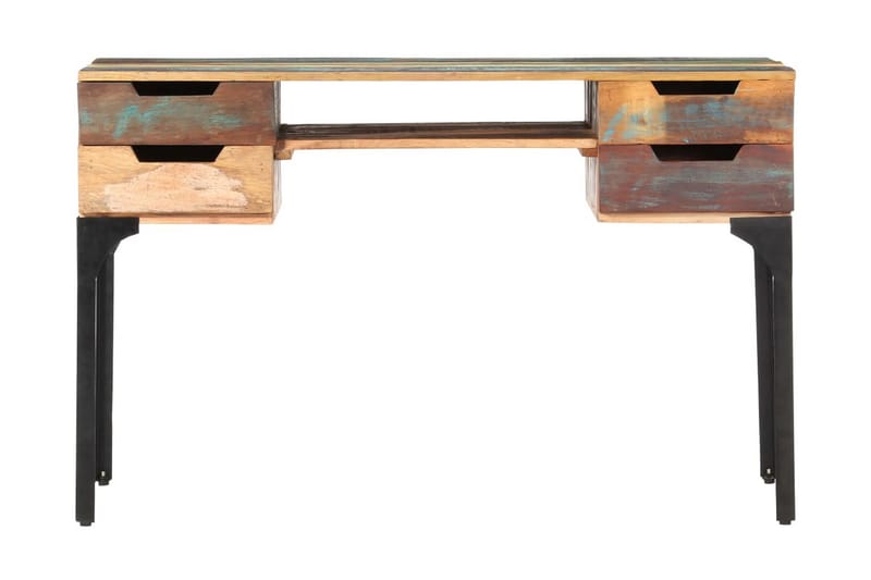 Skrivebord 118X48X75 cm Massivt Genbrugstræ - Flerfarvet - Møbler - Borde - Kontorbord - Skrivebord