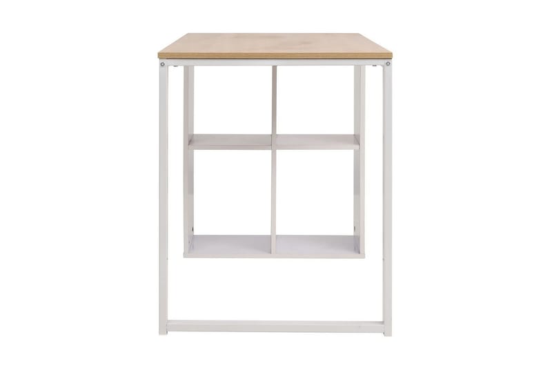 Skrivebord 120 X 60 X 75 Cm Eg Og Hvid - Brun - Møbler - Borde - Kontorbord - Skrivebord
