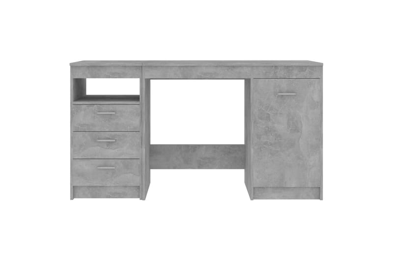 Skrivebord 140x50x76 cm Spånplade Betongrå - Grå - Skrivebord