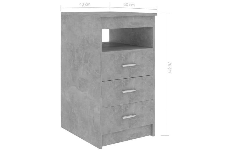 Skrivebord 140x50x76 cm Spånplade Betongrå - Grå - Møbler - Borde - Kontorbord - Skrivebord