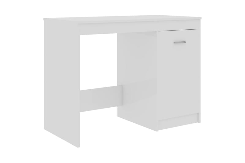 Skrivebord 140x50x76 cm Spånplade Hvid Højglans - Hvid - Skrivebord