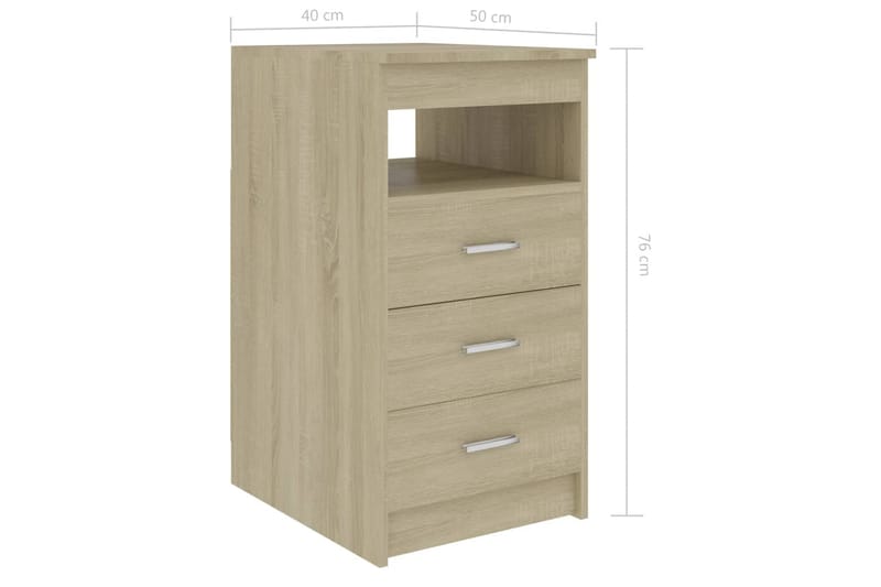 Skrivebord 140x50x76 cm Spånplade Sonoma-Eg - Brun - Skrivebord