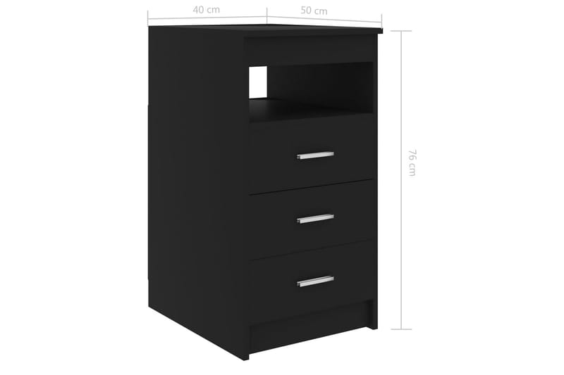 Skrivebord 140x50x76 cm Spånplade Sort - Sort - Møbler - Borde - Kontorbord - Skrivebord