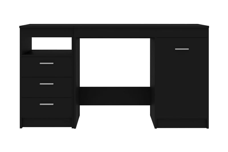 Skrivebord 140x50x76 cm Spånplade Sort - Sort - Møbler - Borde - Kontorbord - Skrivebord