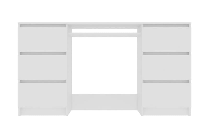 Skrivebord 140x50x77 cm Spånplade Hvid - Hvid - Møbler - Borde - Kontorbord - Skrivebord