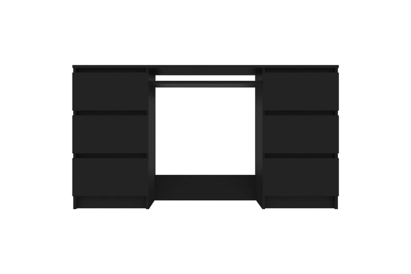Skrivebord 140x50x77 cm Spånplade Sort - Sort - Møbler - Borde - Kontorbord - Skrivebord