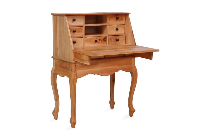 Skrivebord 78 X 42 X 103 Cm Massivt Mahognitræ - Brun - Møbler - Borde - Kontorbord - Skrivebord