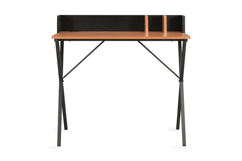 Skrivebord 80 x 50 x 84 cm sort og brun - Sort - Møbler - Borde - Kontorbord - Skrivebord