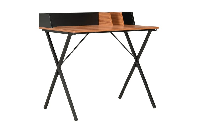 Skrivebord 80 x 50 x 84 cm sort og brun - Sort - Møbler - Borde - Kontorbord - Skrivebord