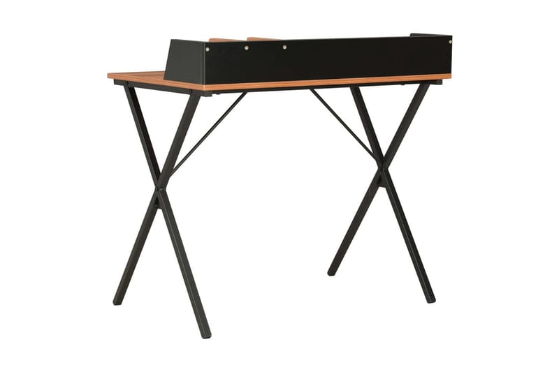 Skrivebord 80 x 50 x 84 cm sort og brun - Sort - Skrivebord
