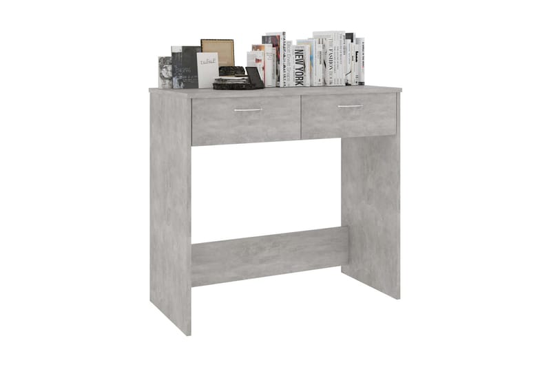Skrivebord 80x40x75 cm Spånplade Betongrå - Grå - Møbler - Borde - Kontorbord - Skrivebord