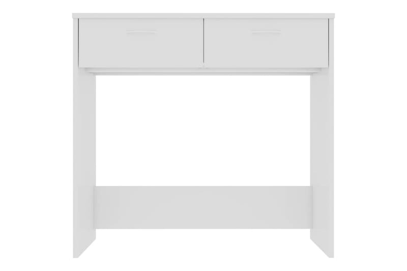 Skrivebord 80x40x75 cm Spånplade Hvid Højglans - Hvid - Møbler - Borde - Kontorbord - Skrivebord