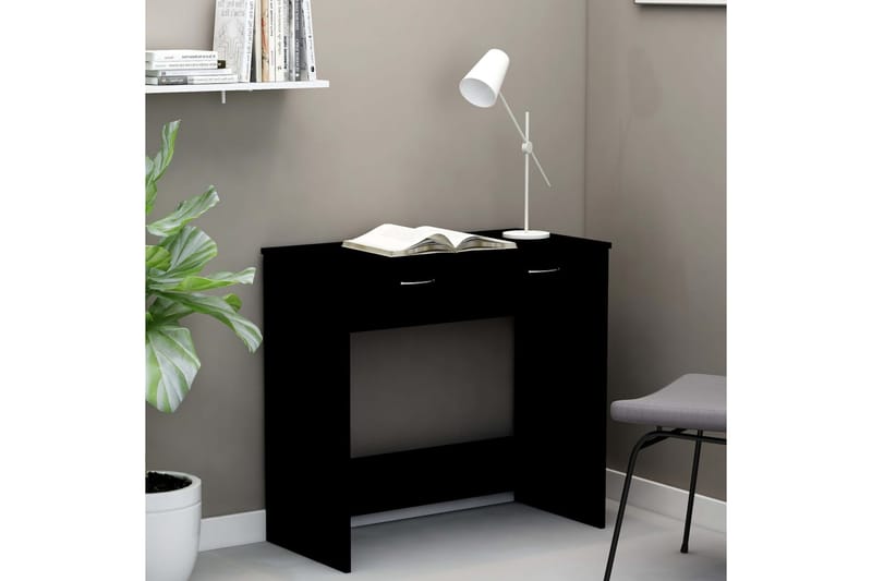Skrivebord 80x40x75 cm Spånplade Sort - Sort - Møbler - Borde - Kontorbord - Skrivebord