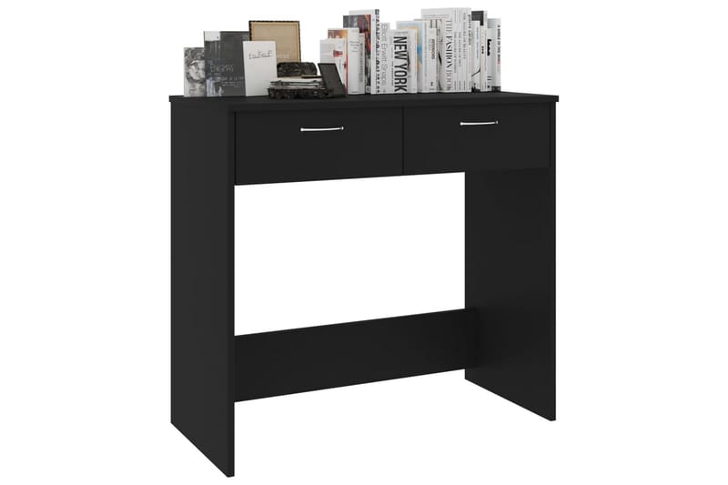 Skrivebord 80x40x75 cm Spånplade Sort - Sort - Møbler - Borde - Kontorbord - Skrivebord
