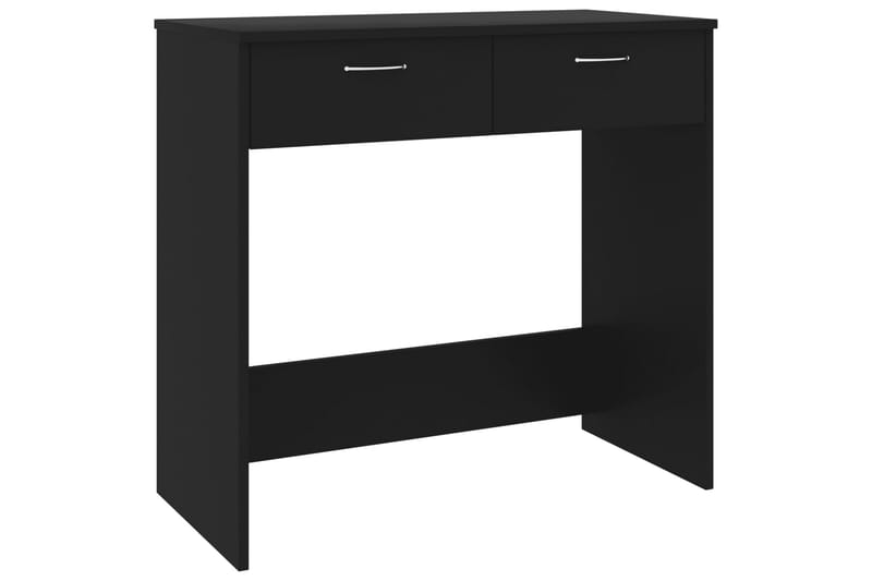 Skrivebord 80x40x75 cm Spånplade Sort - Sort - Møbler - Borde - Kontorbord - Skrivebord