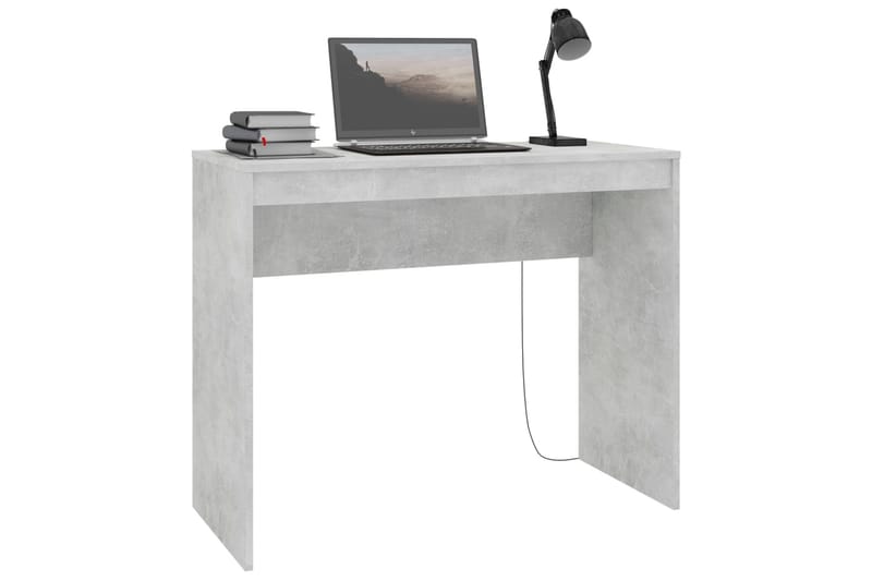 Skrivebord 90 x 40 x 72 cm spånplade betongrå - Grå - Skrivebord