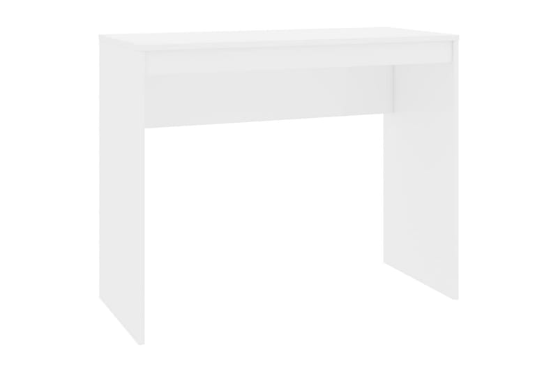 Skrivebord 90 x 40 x 72 cm spånplade hvid højglans - Hvid - Møbler - Borde - Kontorbord - Skrivebord