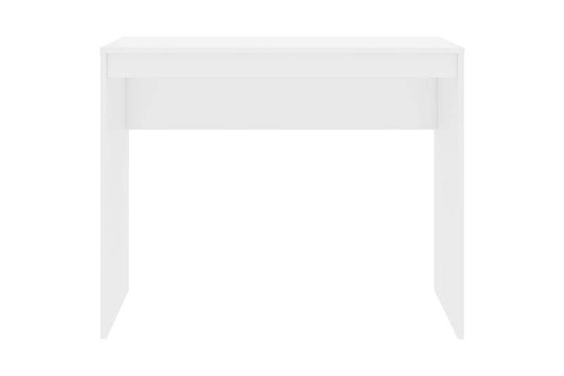 Skrivebord 90 x 40 x 72 cm spånplade hvid højglans - Hvid - Skrivebord