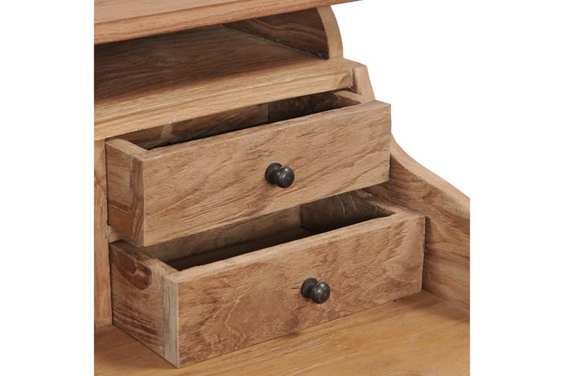 Skrivebord 90 X 50 X 100 Cm Massivt Teaktræ - Brun - Møbler - Borde - Kontorbord - Skrivebord