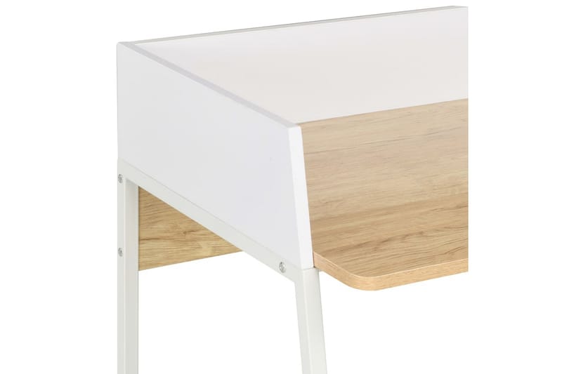 Skrivebord 90 x 60 x 88 cm hvid og eg - Hvid - Skrivebord