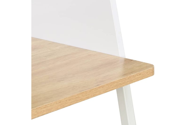 Skrivebord 90 x 60 x 88 cm hvid og eg - Hvid - Skrivebord