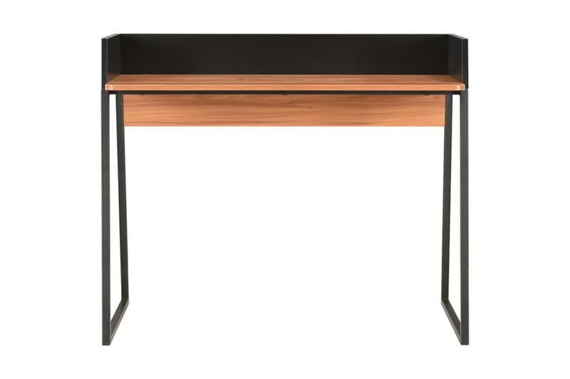 Skrivebord 90 x 60 x 88 cm sort og brun - Sort - Møbler - Borde - Kontorbord - Skrivebord