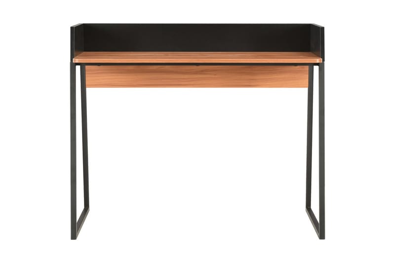 Skrivebord 90 x 60 x 88 cm sort og brun - Sort - Skrivebord