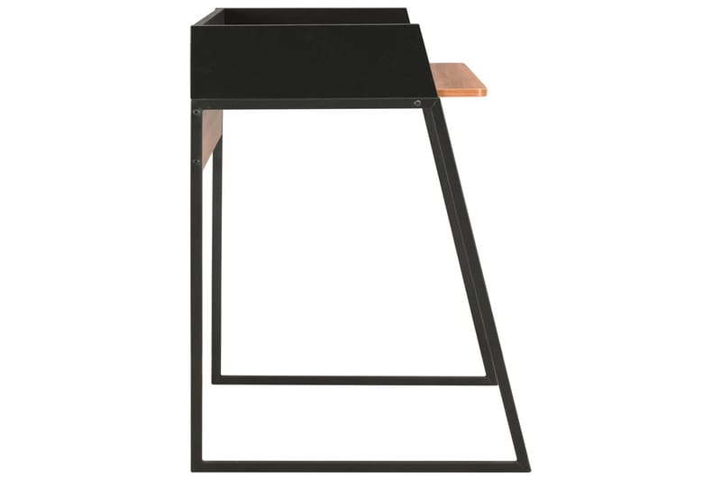 Skrivebord 90 x 60 x 88 cm sort og brun - Sort - Skrivebord