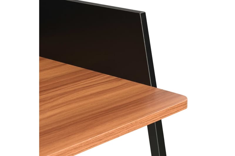 Skrivebord 90 x 60 x 88 cm sort og brun - Sort - Møbler - Borde - Kontorbord - Skrivebord