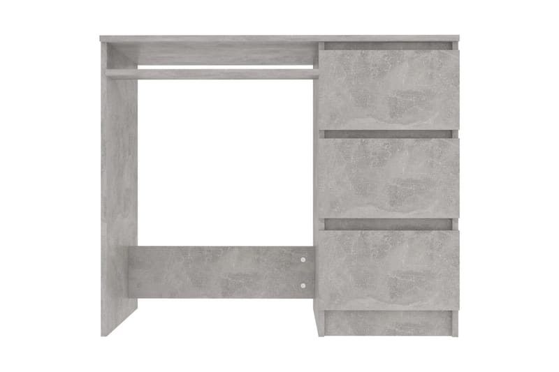 Skrivebord 90x45x76 cm Spånplade Betongrå - Grå - Møbler - Borde - Kontorbord - Skrivebord