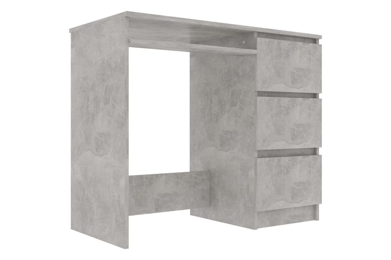 Skrivebord 90x45x76 cm Spånplade Betongrå - Grå - Møbler - Borde - Kontorbord - Skrivebord