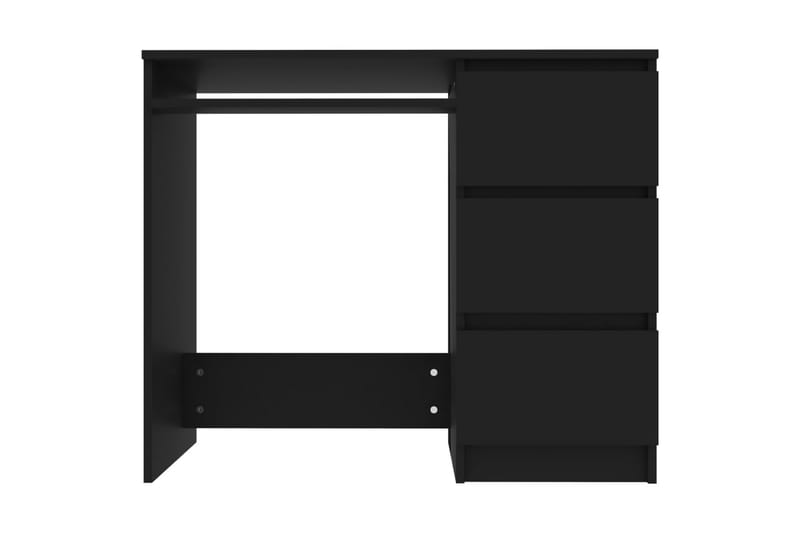 Skrivebord 90x45x76 cm Spånplade Sort - Sort - Møbler - Borde - Kontorbord - Skrivebord