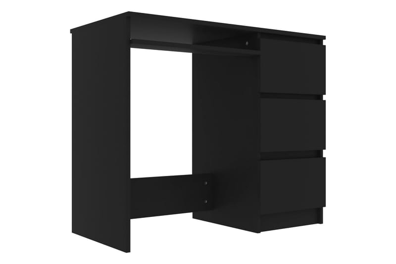 Skrivebord 90x45x76 cm Spånplade Sort - Sort - Møbler - Borde - Kontorbord - Skrivebord