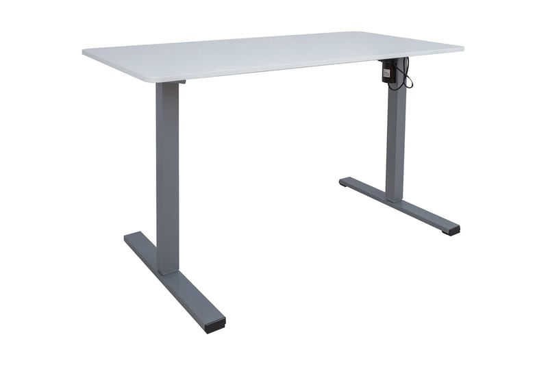 Skrivebord Ergo Optimal med motor 120x60 cm Hvid/Grå - Skrivebord