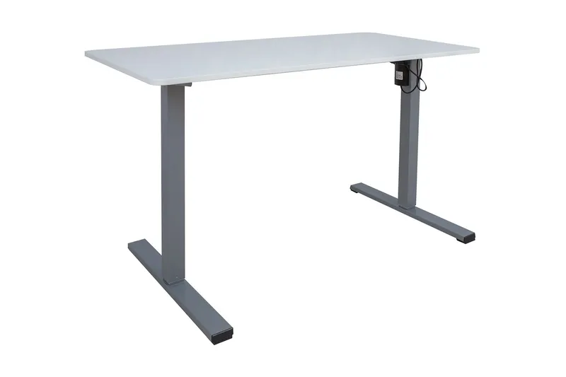 Skrivebord Ergo Optimal med motor 120x60 cm Hvid/Grå, undefined