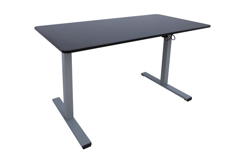 Skrivebord Ergo Optimal med motor 120x60 cm Sort/Grå - Møbler - Borde - Kontorbord - Skrivebord