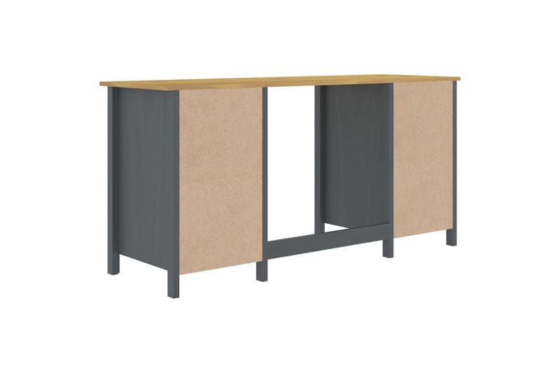 Skrivebord Hill Range 150x50x74 cm Massivt Fyrretræ Grå - Møbler - Borde - Kontorbord - Skrivebord