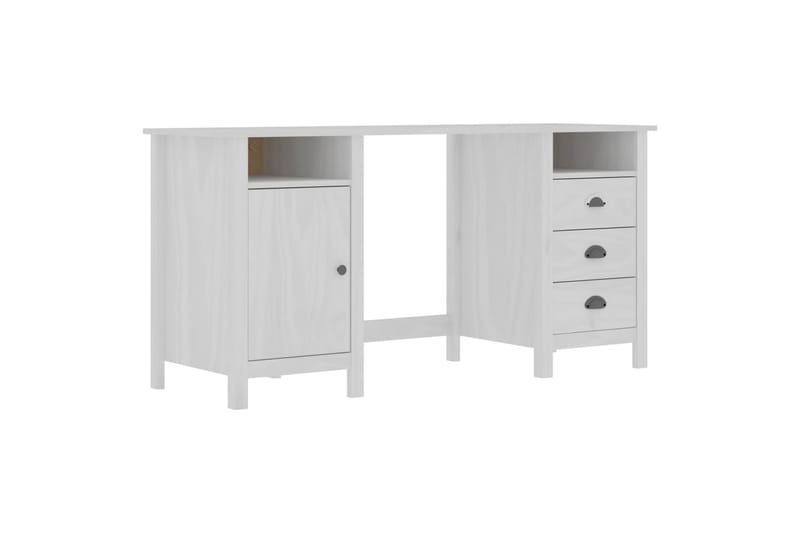 Skrivebord Hill Range 150x50x74 cm Massivt Fyrretræ Hvid - Møbler - Borde - Kontorbord - Skrivebord