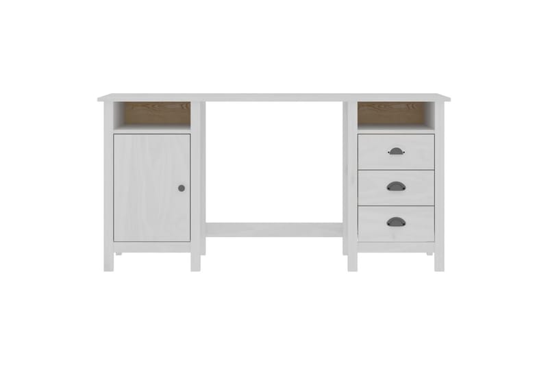 Skrivebord Hill Range 150x50x74 cm Massivt Fyrretræ Hvid - Møbler - Borde - Kontorbord - Skrivebord