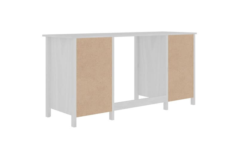 Skrivebord Hill Range 150x50x74 cm Massivt Fyrretræ Hvid - Skrivebord