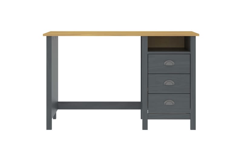 Skrivebord Hill Range 3 Skuffer 120x50x74 cm Fyrretræ Grå - Møbler - Borde - Kontorbord - Skrivebord