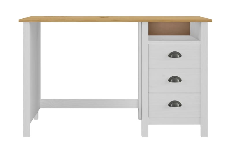 Skrivebord Hill Range 3 Skuffer 120X50X74cm Massivt Fyrretræ - Møbler - Borde - Kontorbord - Skrivebord
