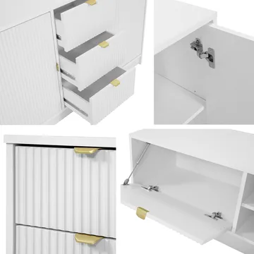 skrivebord Hjørneskrivebord TIRENO brun - Møbler - Borde - Kontorbord - Skrivebord - hjørneskrivebord