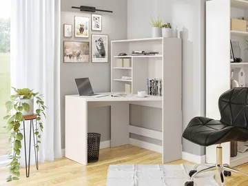 skrivebord Hjørneskrivebord ZAYDEN beige - Møbler - Borde - Kontorbord - Skrivebord - hjørneskrivebord
