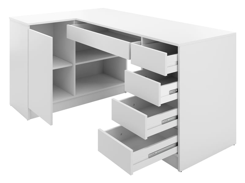skrivebord Hjørneskrivebord/toiletbord ADA hvid - Møbler - Borde - Kontorbord - Skrivebord - hjørneskrivebord